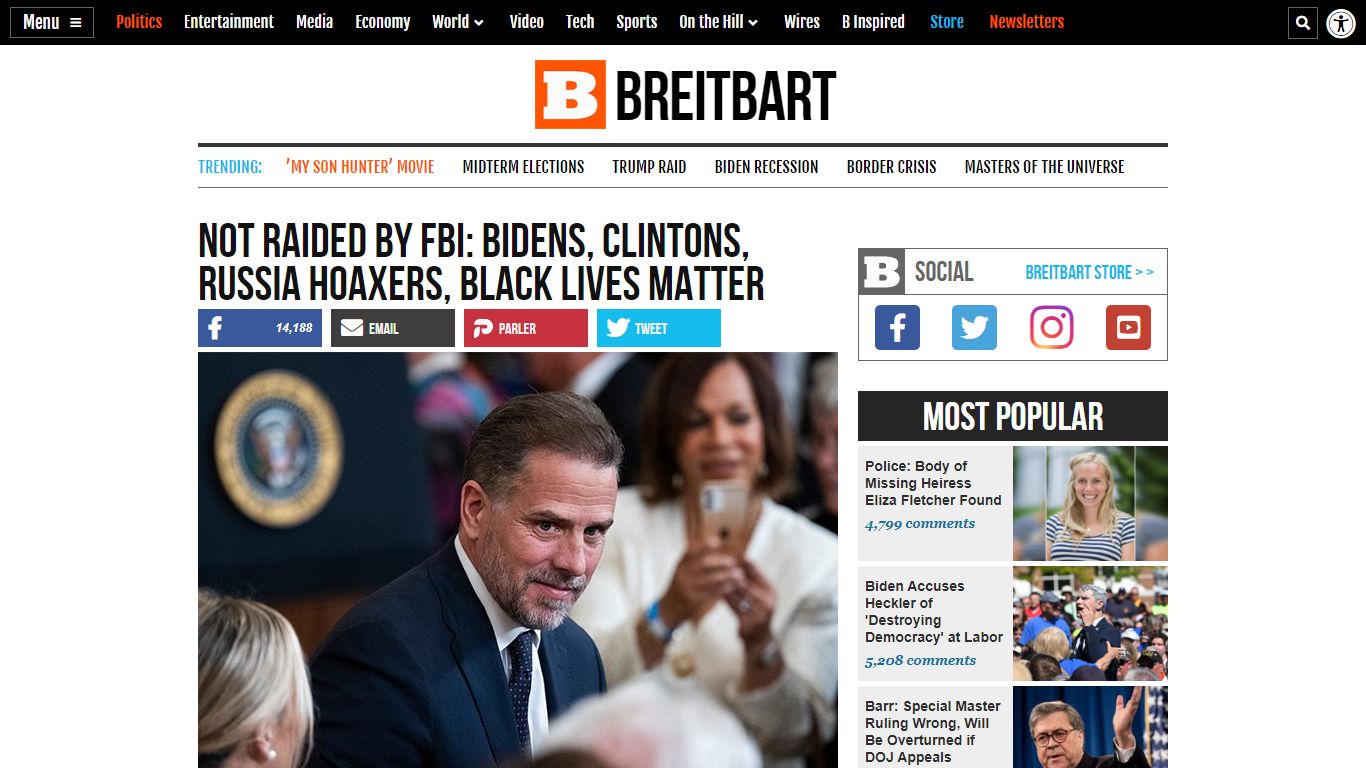 Not Raided by FBI: Bidens, Clintons, Russia Hoaxers, Black Lives Matter
