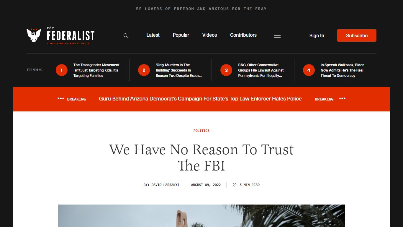 We Have No Reason To Trust The FBI